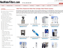 Tablet Screenshot of neowaterfilters.com